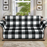 Black and White Buffalo Check Furniture Slipcovers Large Pattern