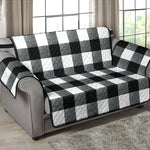 Black and White Buffalo Check Furniture Slipcovers Large Pattern