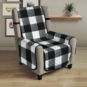 Black and White Buffalo Check Furniture Slipcovers Large Pattern