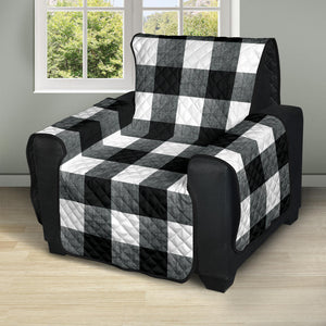 Black and White Buffalo Check Furniture Slipcovers Large Pattern