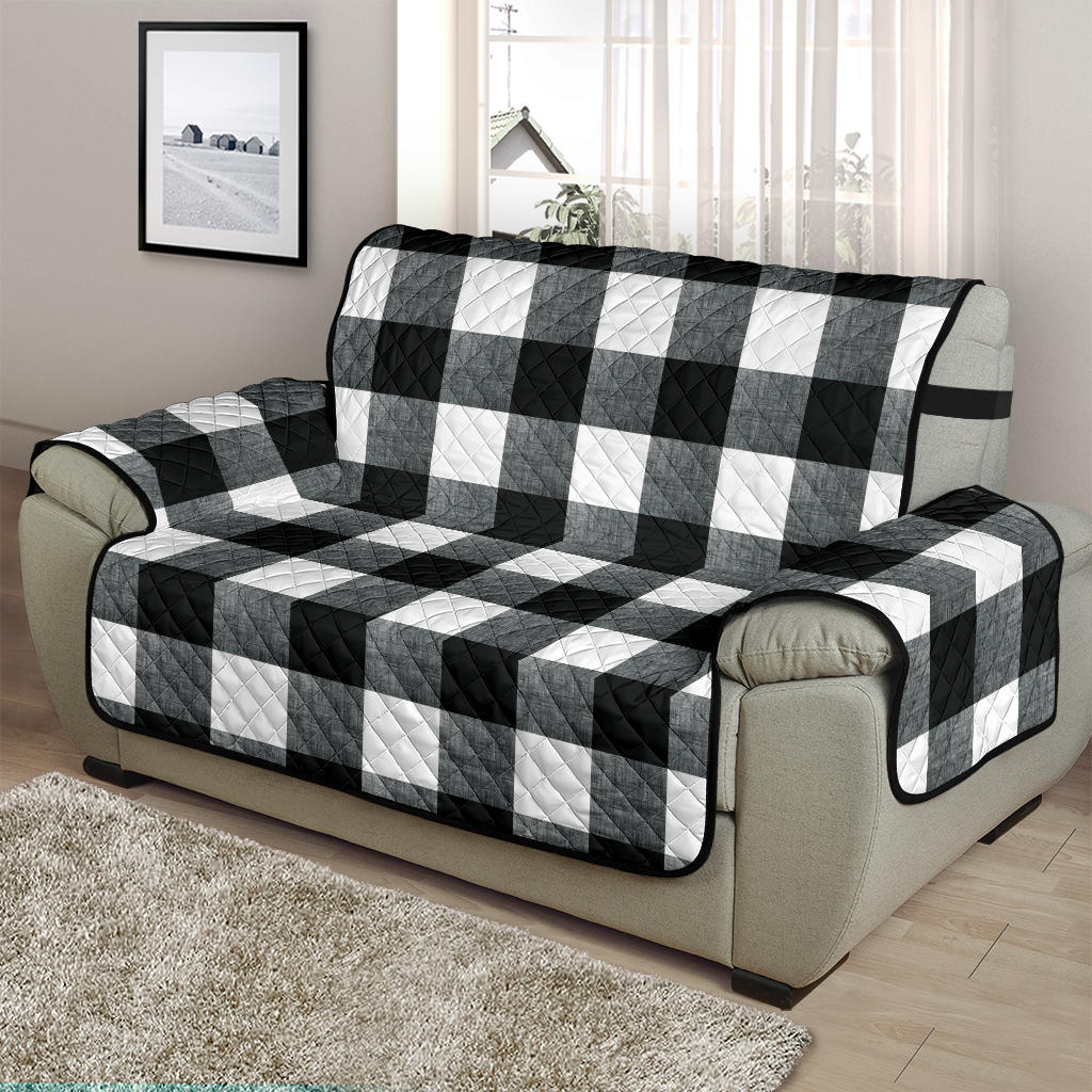 Black and White Buffalo Check Furniture Slipcovers Large Pattern