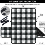 Black and White Buffalo Check Furniture Slipcovers Large Pattern