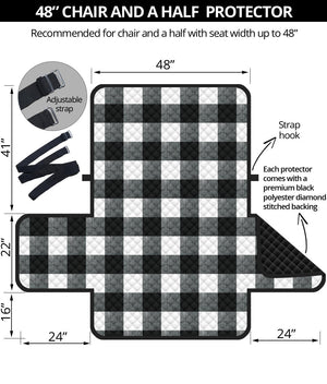 Black and White Buffalo Check Furniture Slipcovers Large Pattern