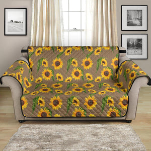 Brown With Sunflower Pattern Furniture Slipcovers - RusticDecorShop