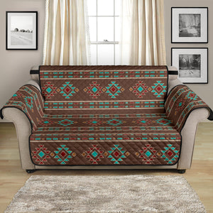 Southwestern Pattern Furniture Slipcovers In Dark Brown