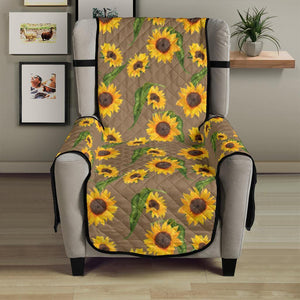 Brown With Sunflower Pattern Furniture Slipcovers - RusticDecorShop