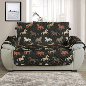 Horse Pattern on Dark Gray Furniture Slipcovers