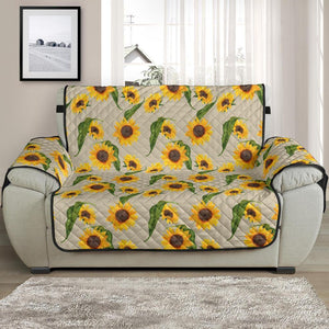 Beige With Rustic Sunflower Pattern Furniture Slipcovers - RusticDecorShop