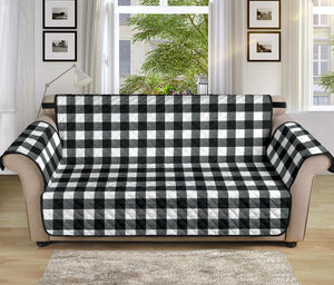 Black and White Buffalo Check Furniture Slipcover Protectors Small Pattern