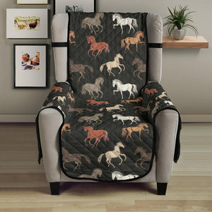 Horse Pattern on Dark Gray Furniture Slipcovers