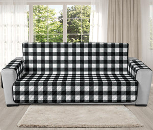 Black and White Buffalo Check Furniture Slipcover Protectors Small Pattern