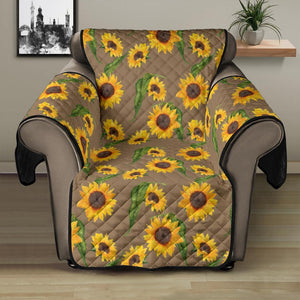 Brown With Sunflower Pattern Furniture Slipcovers - RusticDecorShop