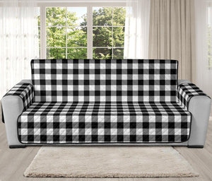 Black and White Buffalo Plaid Furniture Slipcovers - RusticDecorShop