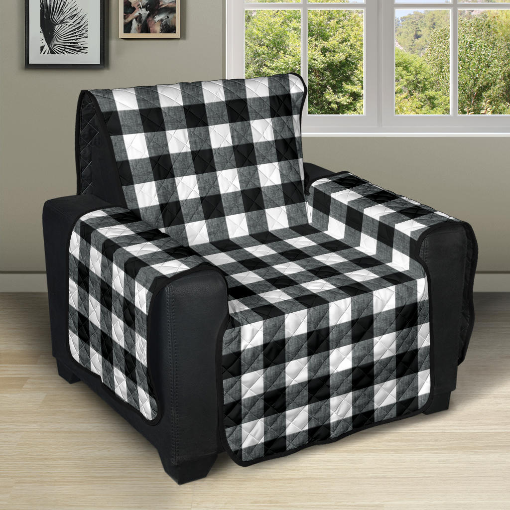 Black and White Buffalo Check Furniture Slipcover Protectors Small Pattern