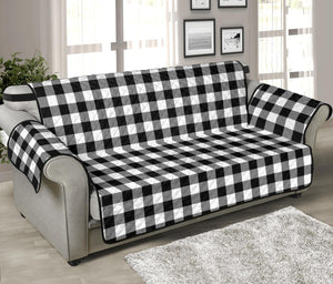 Black and White Buffalo Plaid Furniture Slipcovers - RusticDecorShop