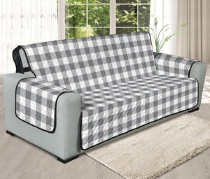 Gray and White Buffalo Plaid Furniture Slipcovers - RusticDecorShop