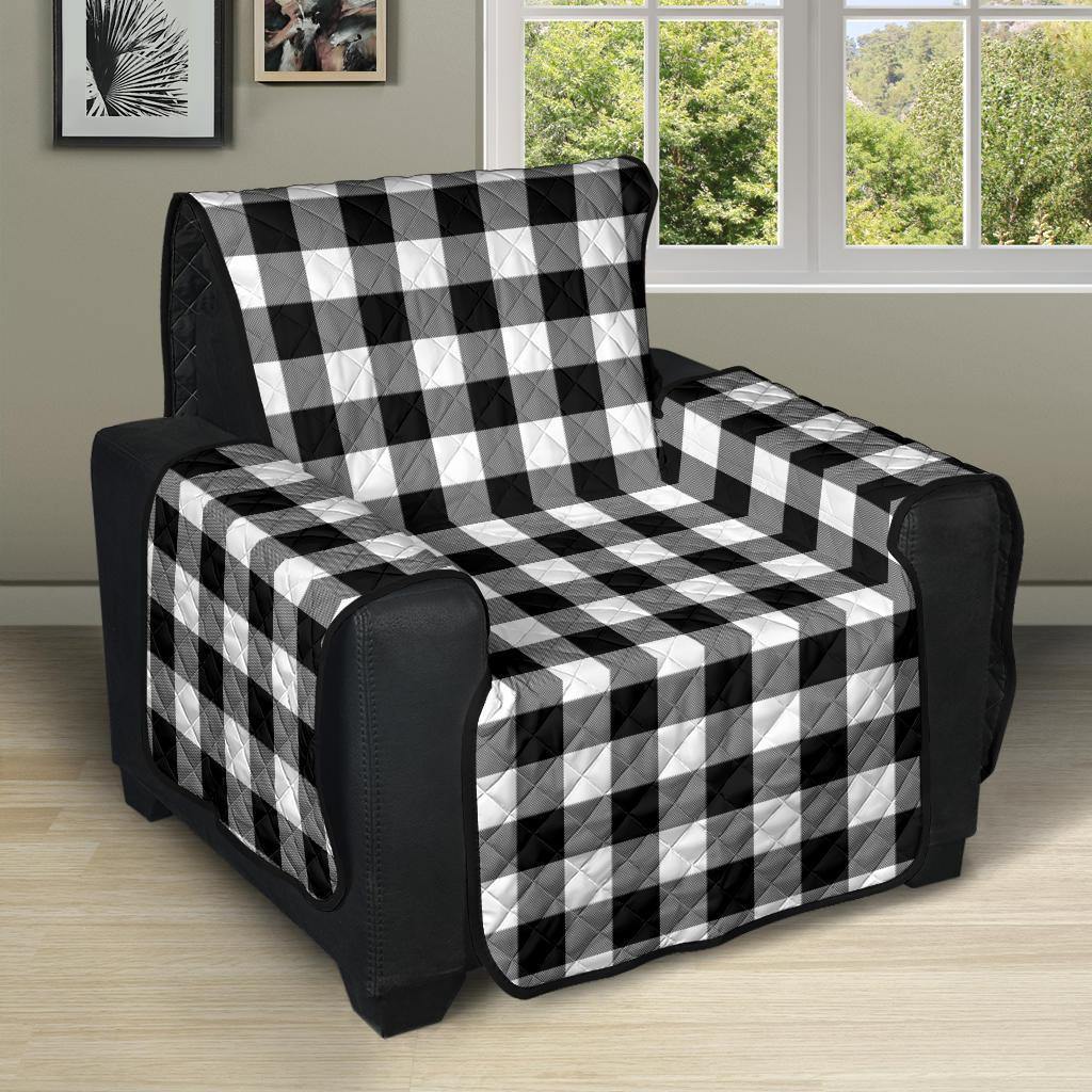 Classic Black and White Buffalo Plaid Furniture Slipcovers