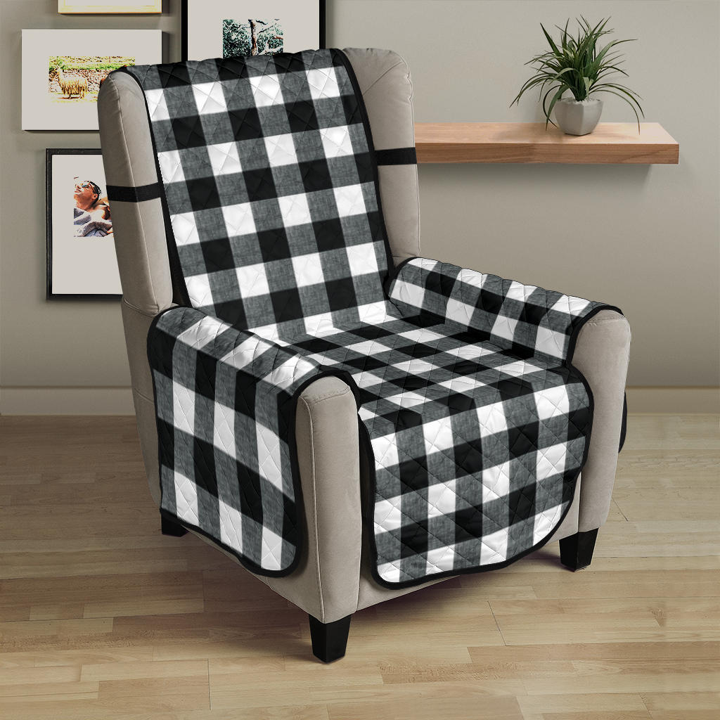 Black and White Buffalo Check Furniture Slipcover Protectors Small Pattern