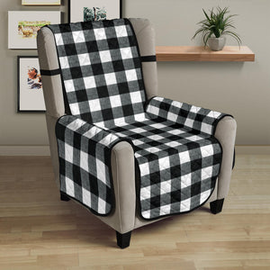 Black and White Buffalo Check Furniture Slipcover Protectors Small Pattern