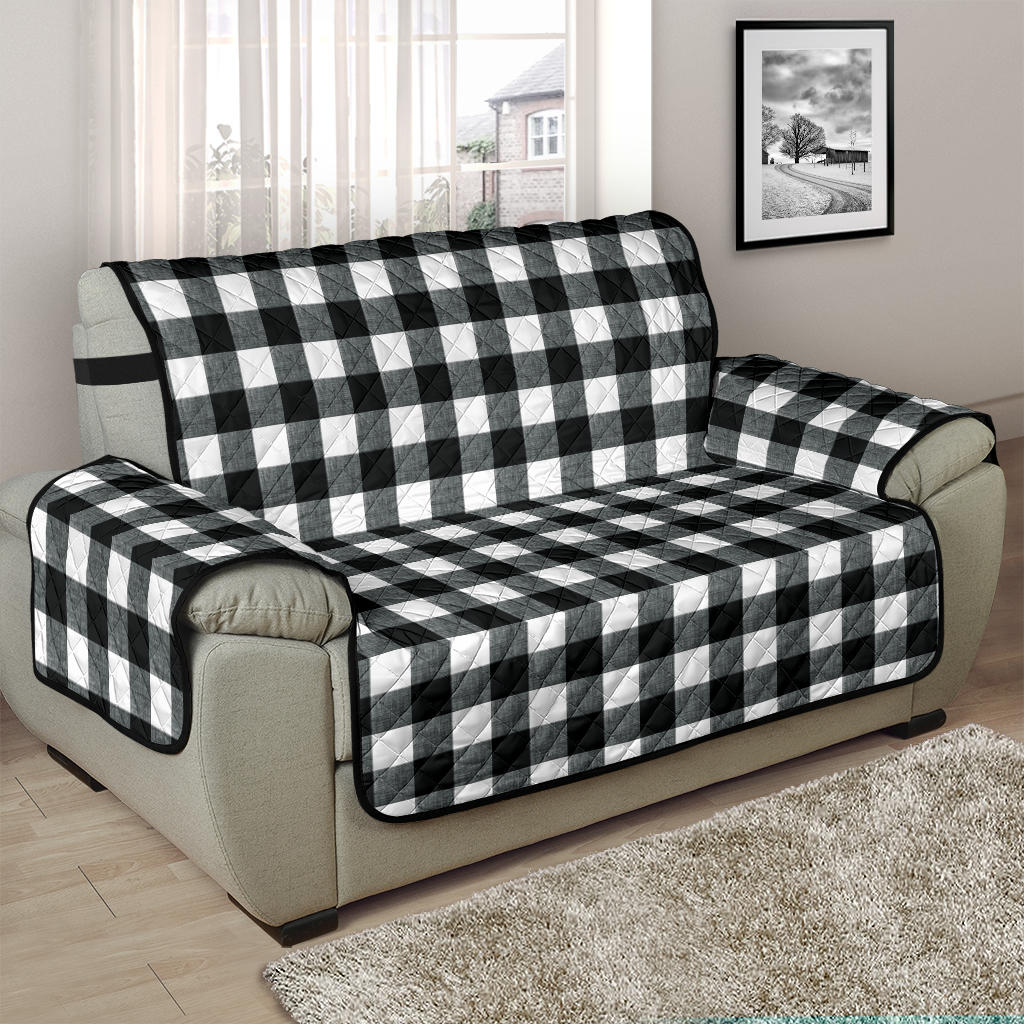 Black and White Buffalo Check Furniture Slipcover Protectors Small Pattern