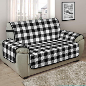 Black and White Buffalo Plaid Furniture Slipcovers - RusticDecorShop