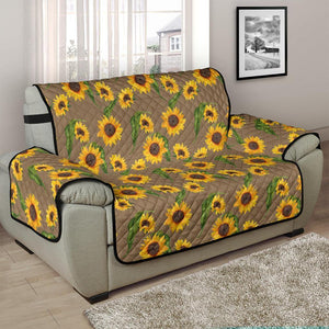 Brown With Sunflower Pattern Furniture Slipcovers - RusticDecorShop