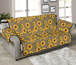 Brown With Sunflower Pattern Furniture Slipcovers - RusticDecorShop