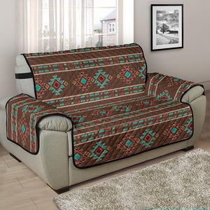 Southwestern Pattern Furniture Slipcovers In Dark Brown