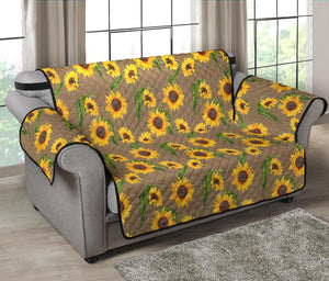 Brown With Sunflower Pattern Furniture Slipcovers - RusticDecorShop