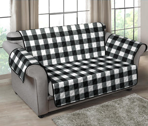 Black and White Buffalo Check Furniture Slipcover Protectors Small Pattern