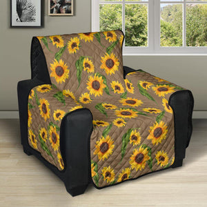 Brown With Sunflower Pattern Furniture Slipcovers - RusticDecorShop