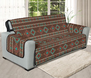 Southwestern Pattern Furniture Slipcovers In Dark Brown