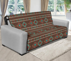 Southwestern Pattern Furniture Slipcovers In Dark Brown