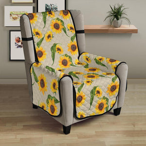 Beige With Rustic Sunflower Pattern Furniture Slipcovers - RusticDecorShop