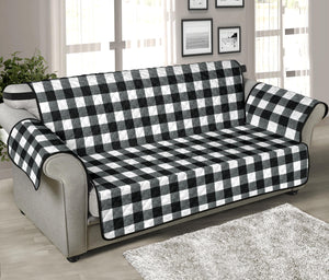 Black and White Buffalo Check Furniture Slipcover Protectors Small Pattern