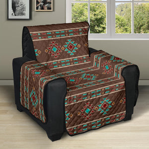 Southwestern Pattern Furniture Slipcovers In Dark Brown