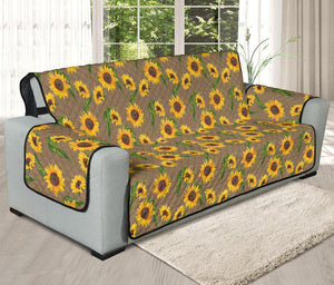 Brown With Sunflower Pattern Furniture Slipcovers - RusticDecorShop