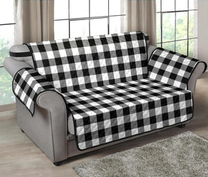 Black and White Buffalo Plaid Furniture Slipcovers - RusticDecorShop