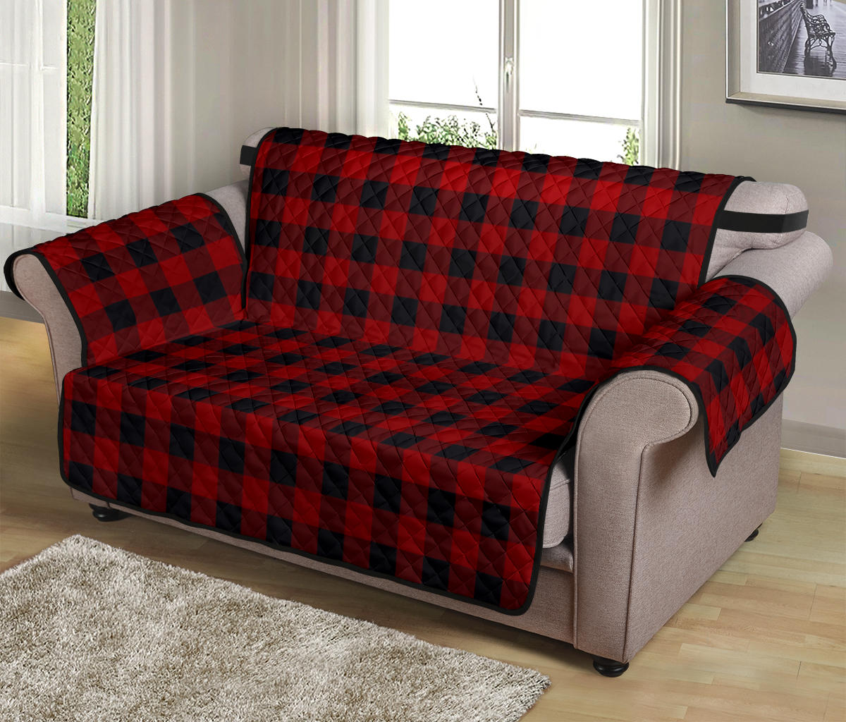 Red and Black Buffalo Plaid Furniture Slipcovers