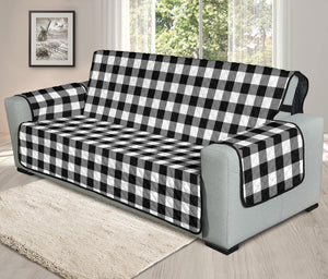 Black and White Buffalo Plaid Furniture Slipcovers - RusticDecorShop