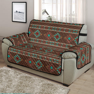 Southwestern Pattern Furniture Slipcovers In Dark Brown