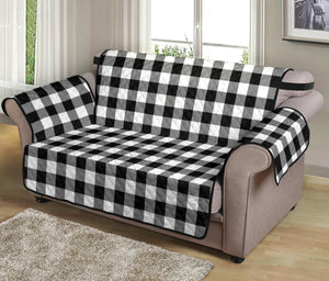 Black and White Buffalo Plaid Furniture Slipcovers - RusticDecorShop