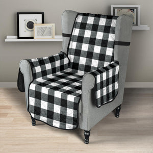 Black and White Buffalo Check Furniture Slipcover Protectors Small Pattern