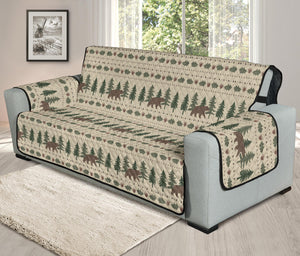 Rustic Tan With Bears, Acorns and Pine Trees Furniture Slipcover Protectors