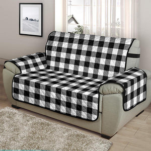 Black and White Buffalo Plaid Furniture Slipcovers - RusticDecorShop