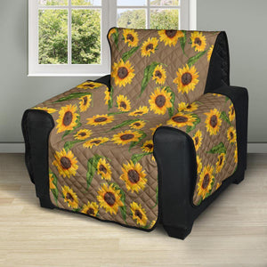 Brown With Sunflower Pattern Furniture Slipcovers - RusticDecorShop