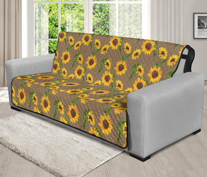 Brown With Sunflower Pattern Furniture Slipcovers - RusticDecorShop