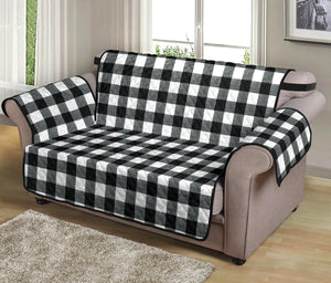 Black and White Buffalo Check Furniture Slipcover Protectors Small Pattern