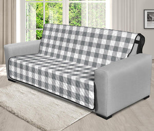 Gray and White Buffalo Plaid Furniture Slipcovers - RusticDecorShop