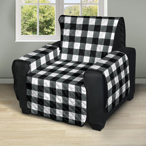 Black and White Buffalo Check Furniture Slipcover Protectors Small Pattern